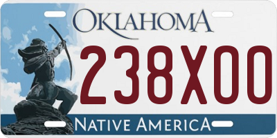 OK license plate 238XOO