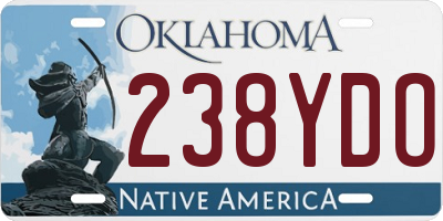 OK license plate 238YDO
