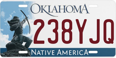 OK license plate 238YJQ