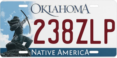 OK license plate 238ZLP