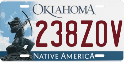 OK license plate 238ZOV