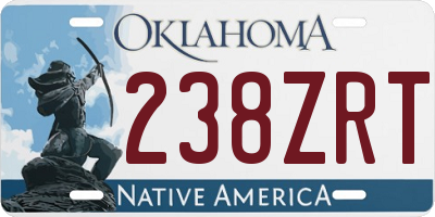 OK license plate 238ZRT