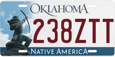 OK license plate 238ZTT