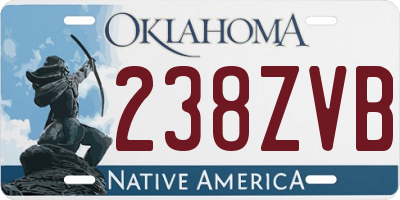 OK license plate 238ZVB