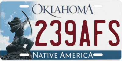 OK license plate 239AFS