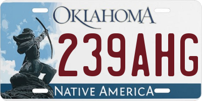 OK license plate 239AHG