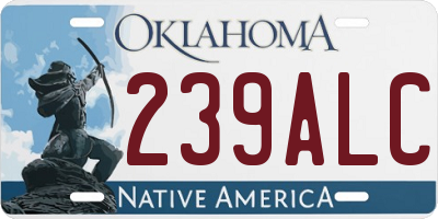 OK license plate 239ALC