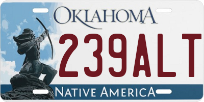 OK license plate 239ALT
