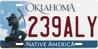 OK license plate 239ALY