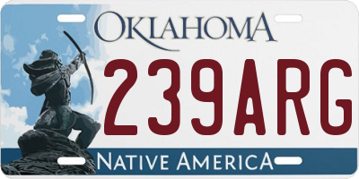 OK license plate 239ARG