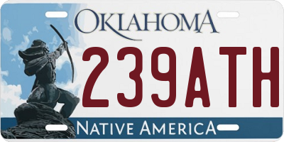 OK license plate 239ATH