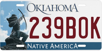 OK license plate 239BOK