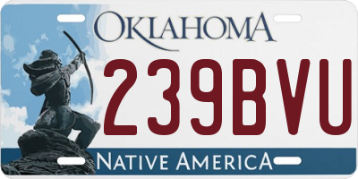 OK license plate 239BVU