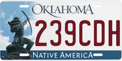 OK license plate 239CDH