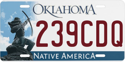 OK license plate 239CDQ