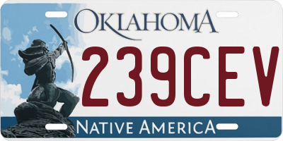 OK license plate 239CEV