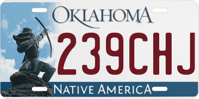 OK license plate 239CHJ
