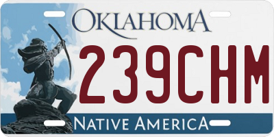 OK license plate 239CHM