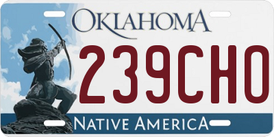 OK license plate 239CHO