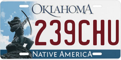 OK license plate 239CHU