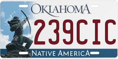 OK license plate 239CIC