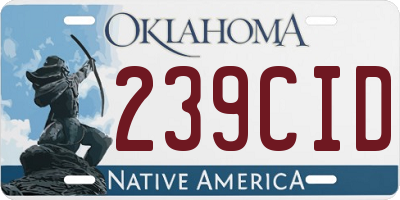 OK license plate 239CID