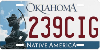 OK license plate 239CIG