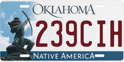 OK license plate 239CIH