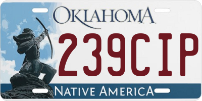 OK license plate 239CIP