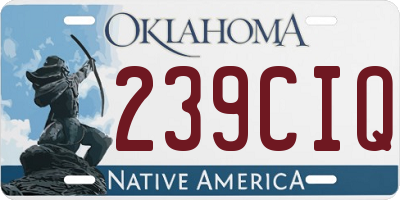OK license plate 239CIQ