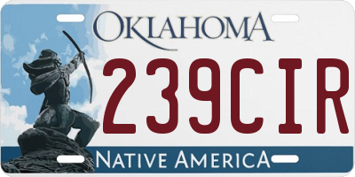 OK license plate 239CIR