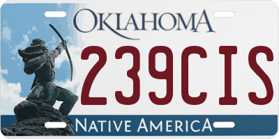 OK license plate 239CIS