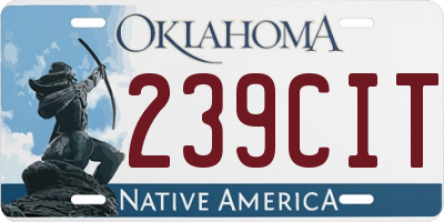 OK license plate 239CIT