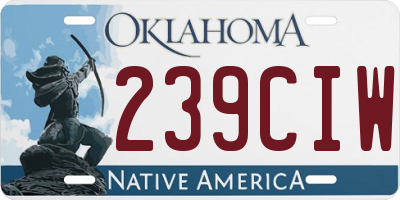 OK license plate 239CIW