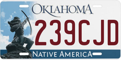 OK license plate 239CJD