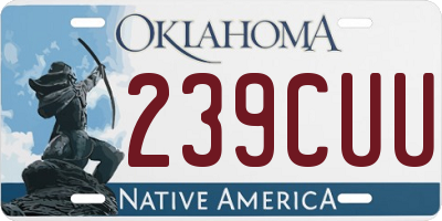 OK license plate 239CUU