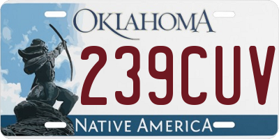 OK license plate 239CUV
