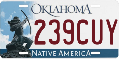 OK license plate 239CUY