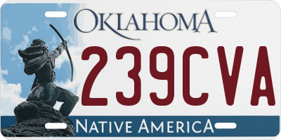 OK license plate 239CVA