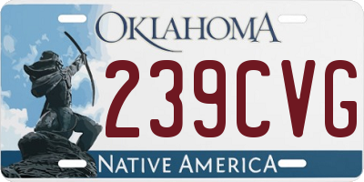 OK license plate 239CVG