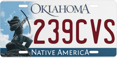 OK license plate 239CVS