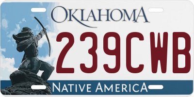 OK license plate 239CWB