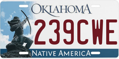 OK license plate 239CWE