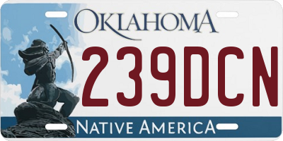 OK license plate 239DCN