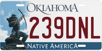 OK license plate 239DNL
