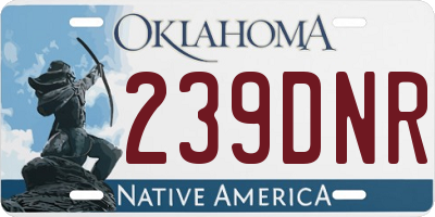 OK license plate 239DNR