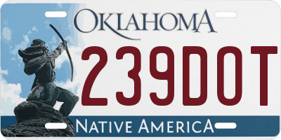 OK license plate 239DOT