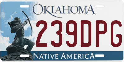 OK license plate 239DPG