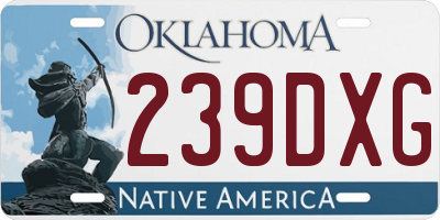 OK license plate 239DXG