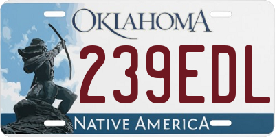 OK license plate 239EDL